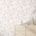 Seastars and Seashells Wallpaper in Light Terracotta