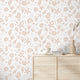 Seastars and Seashells Wallpaper in Light Terracotta