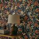 Shadow Garden Wallpaper in Navy with Gold Foil