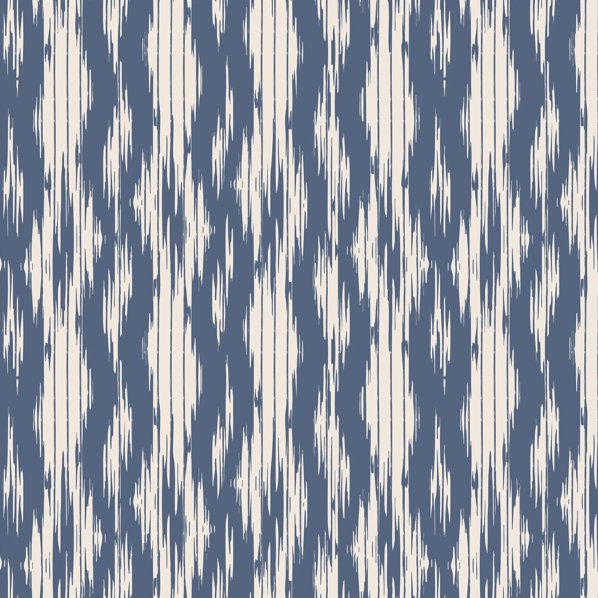 Sierra Wallpaper in Blue on Cream