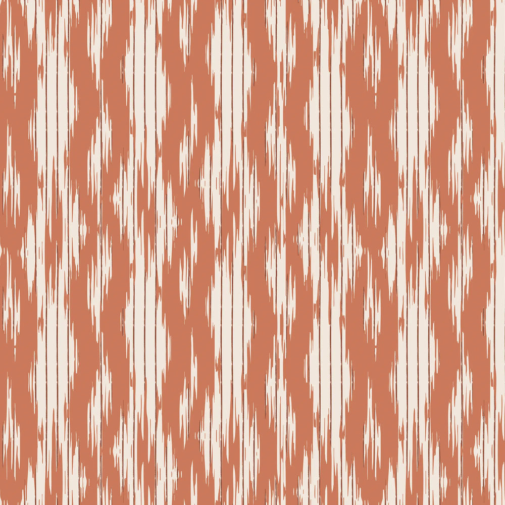 Sierra Wallpaper in Terracotta on Cream