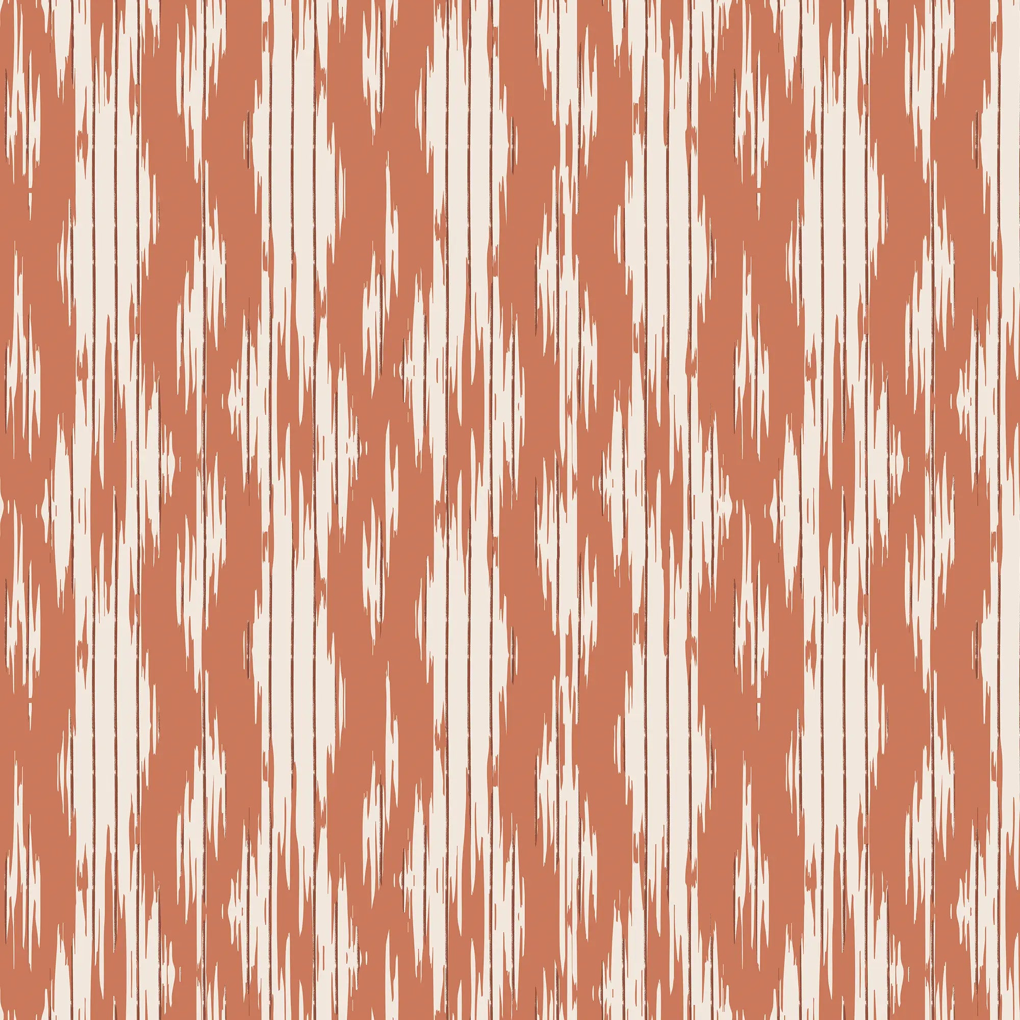 Sierra Wallpaper in Terracotta on Cream