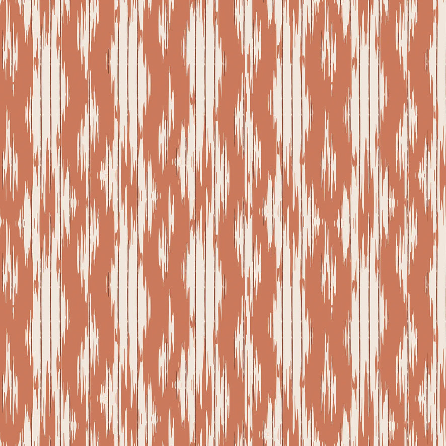 Sierra Wallpaper in Terracotta on Cream