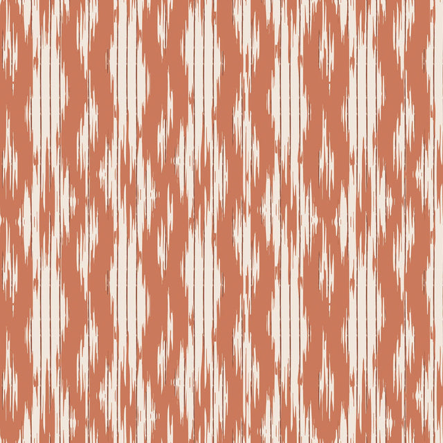 Sierra Wallpaper in Terracotta on Cream