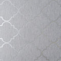 Soho Trellis Wallpaper in Silver with Silver Metallic