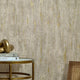 Sofia Wallpaper in Mocha with Gold Metallic