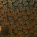 Speckled Leaf Wallpaper in Brown with Gold Foil