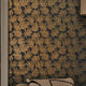 Speckled Leaf Wallpaper in Navy with Gold Foil