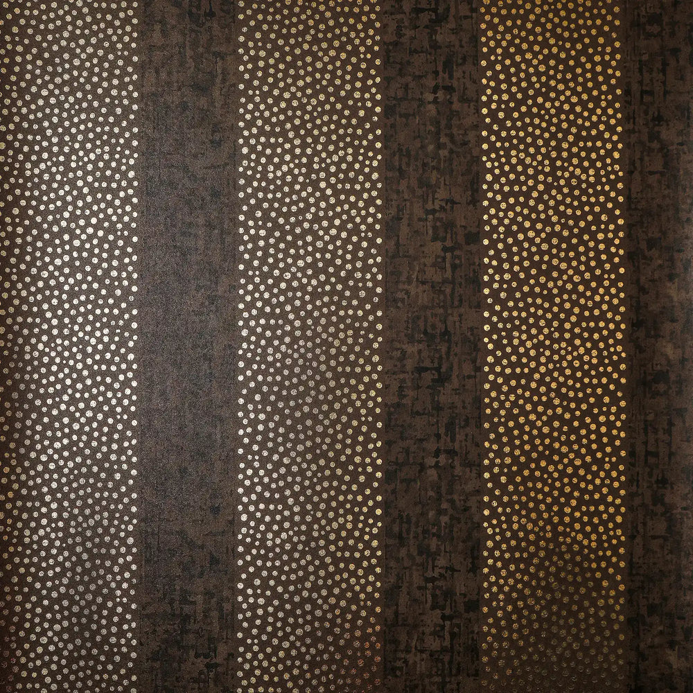 Speckled Stripe Wallpaper in Brown with Gold Foil