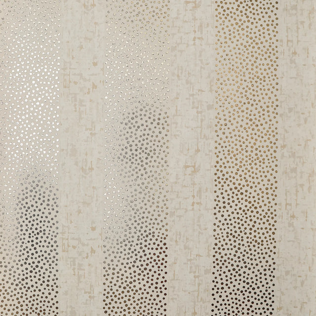 Speckled Stripe Wallpaper in Cream with Gold Foil