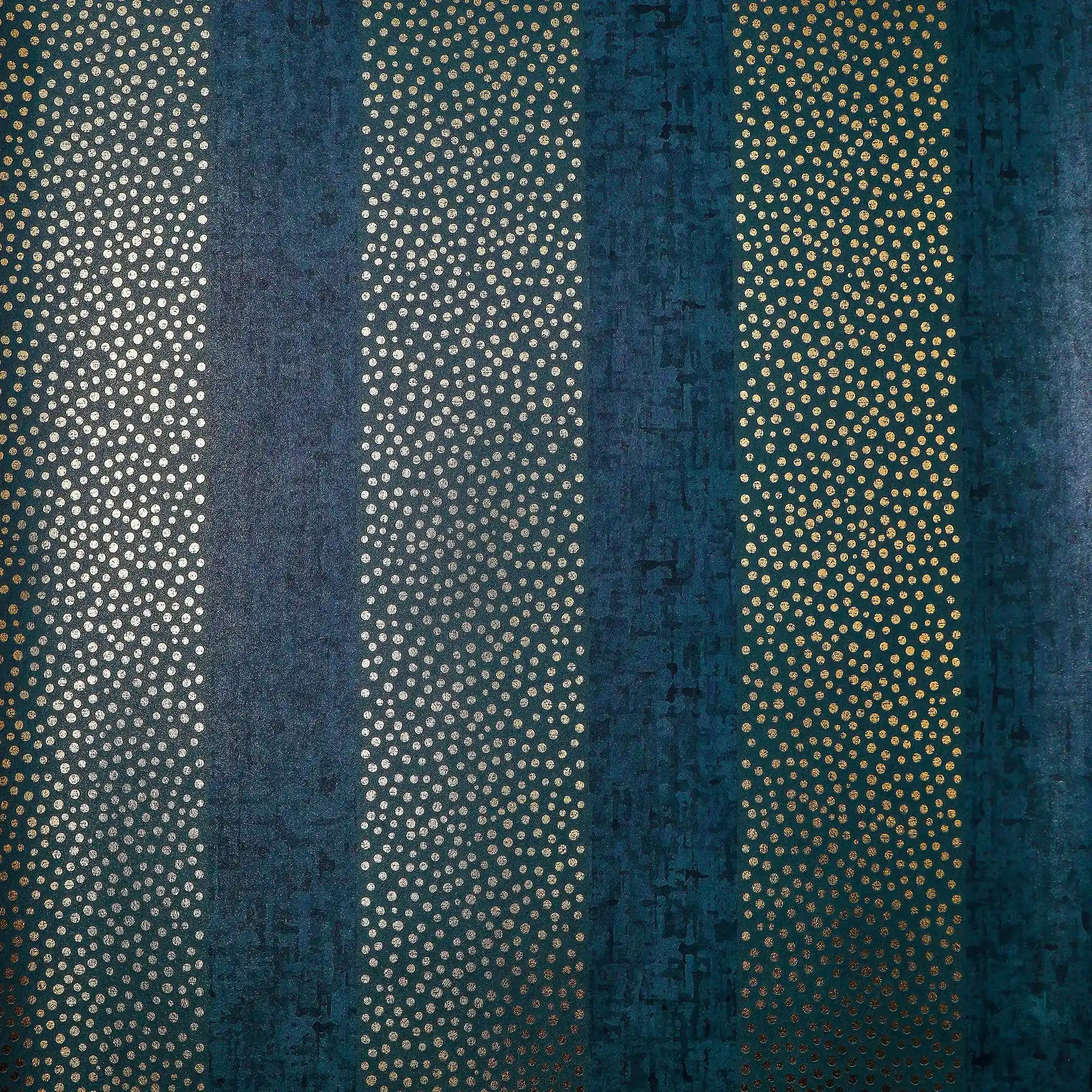 Speckled Stripe Wallpaper in Navy with Gold Foil