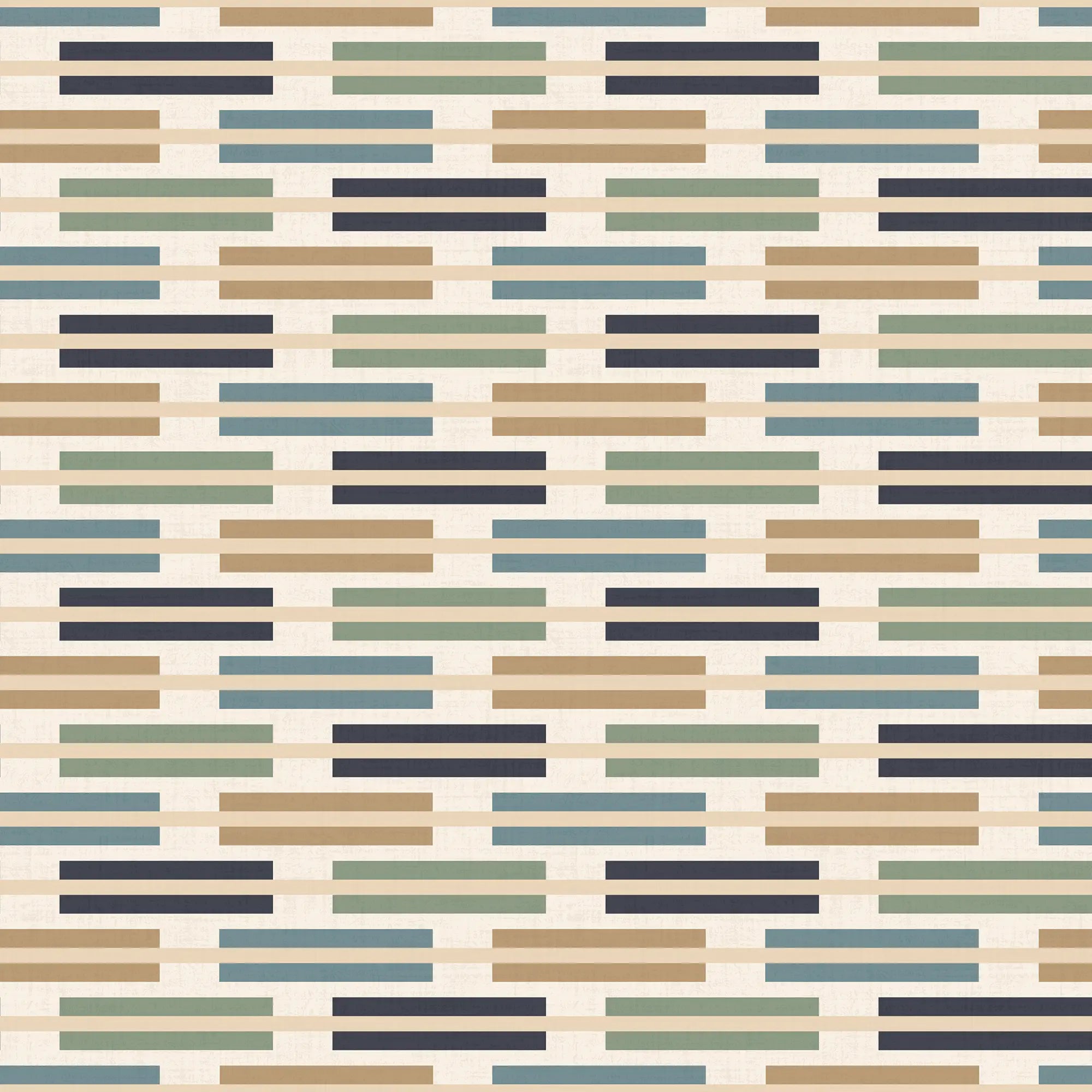 Staggered Stripe Wallpaper in Cool Tones