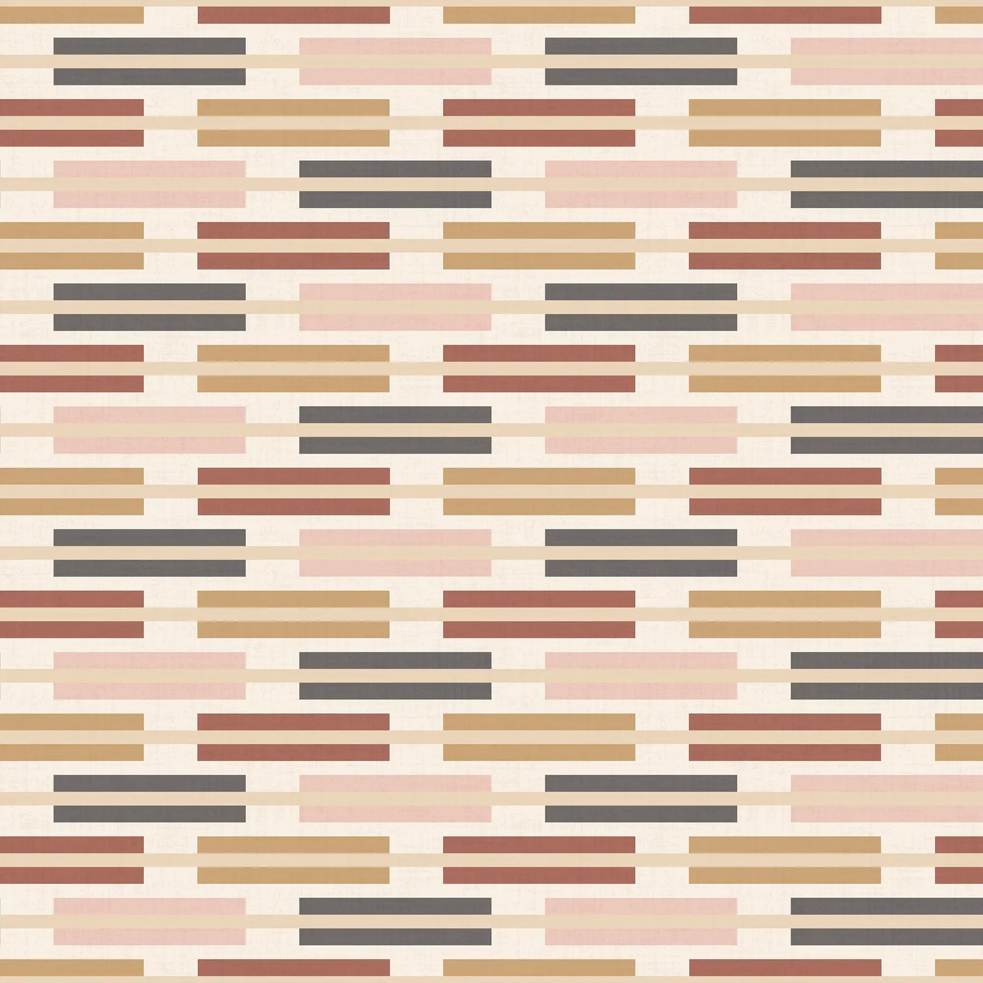 Staggered Stripe Wallpaper in Warm Tones