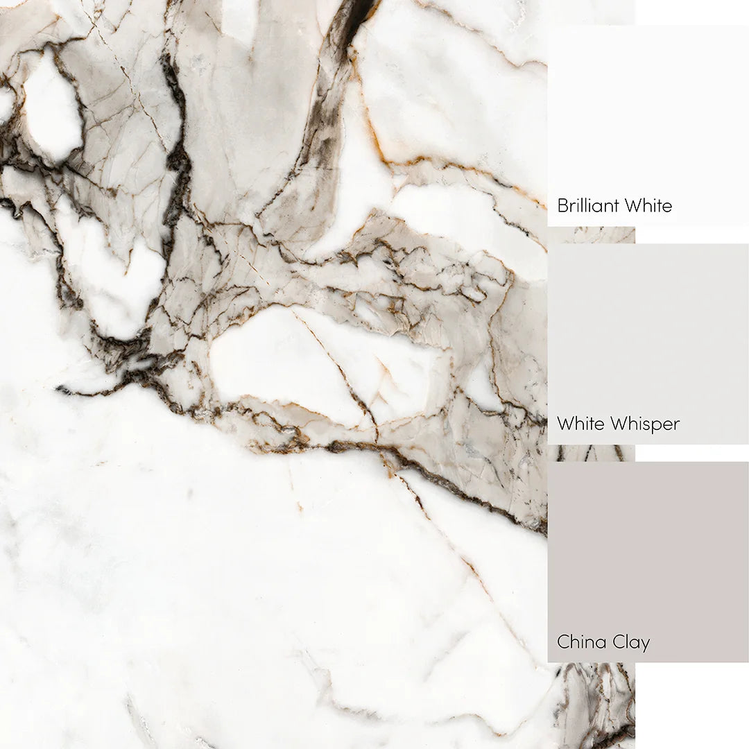 Statuario Marble Mural in Grey Tones