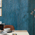 Strata Wallpaper in Blue with Gold Metallic