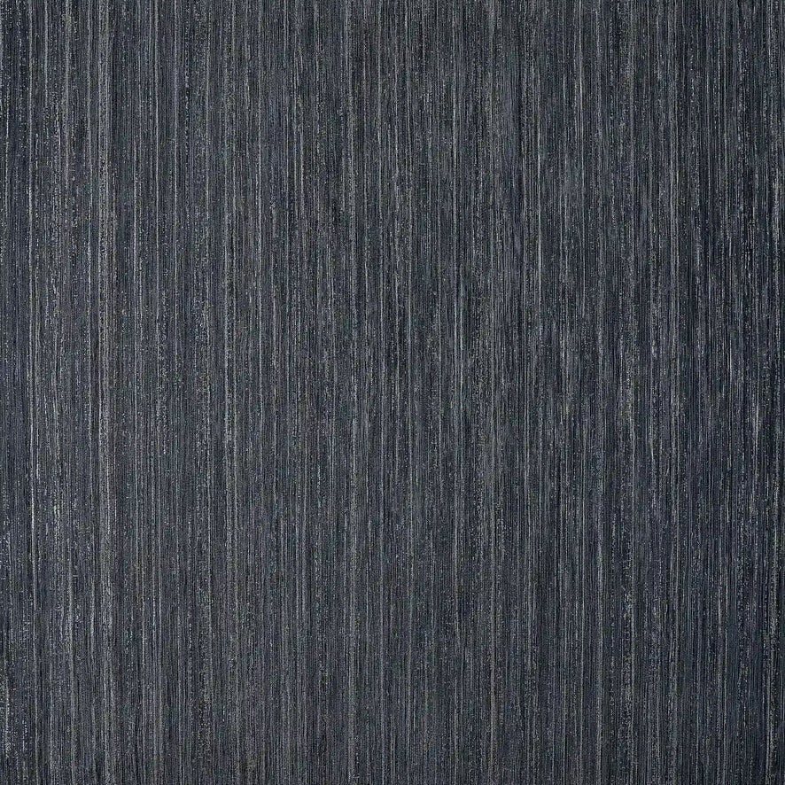 Strata Wallpaper in Charcoal with Silver Metallic