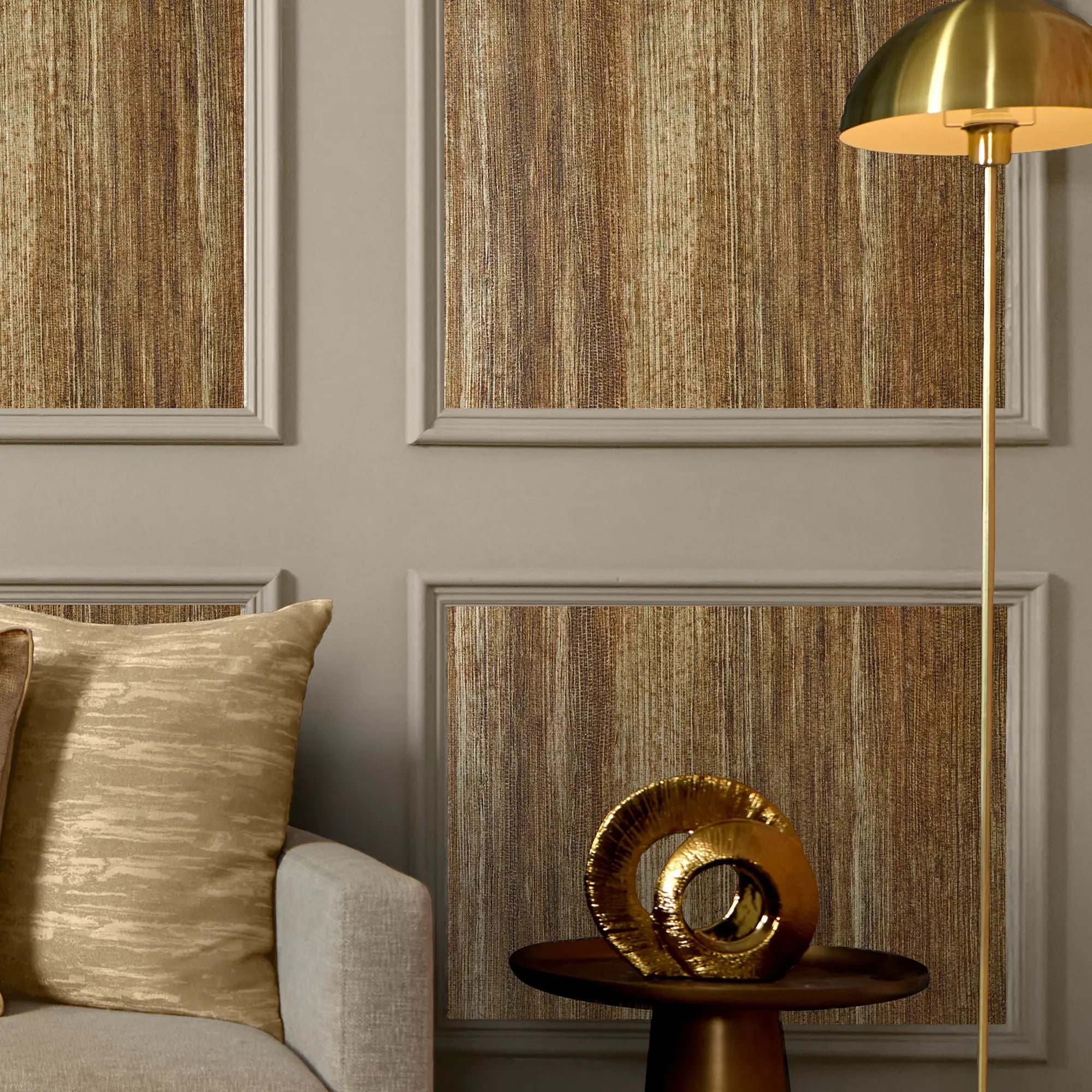 Subtle Ridges Wallpaper in Oak Brown – I Love Wallpaper