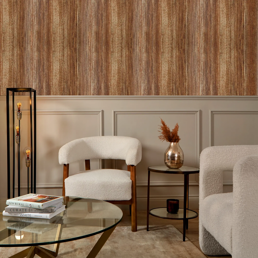 Subtle Ridges Wallpaper in Rust – I Love Wallpaper