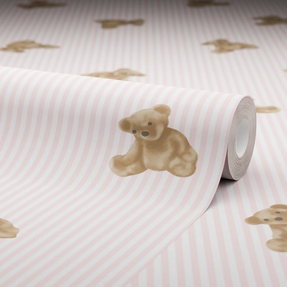 The Bear Wallpaper In Soft Pink I Love Wallpaper the-bear-wallpaper-in-soft-pink-i-love-wallpaper