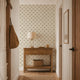 Tiny Tropics Wallpaper in Green on Cream