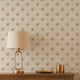 Tiny Tropics Wallpaper in Honey on Cream