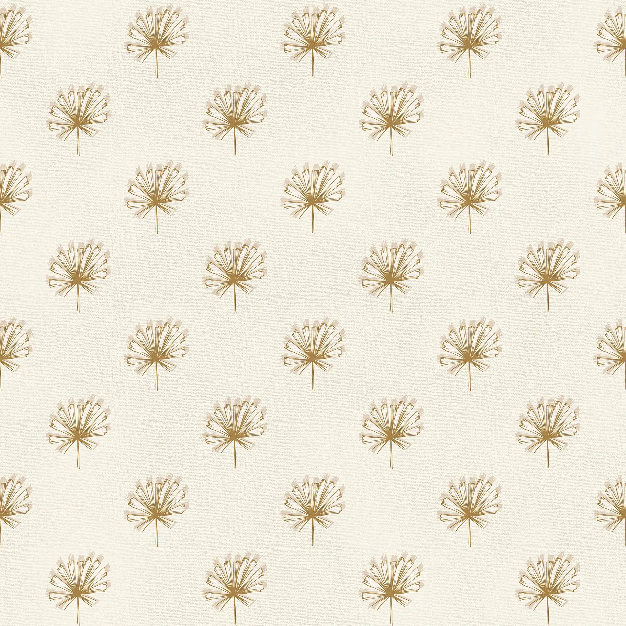 Tiny Tropics Wallpaper in Honey on Cream