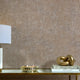 Torino Wallpaper in Cappuccino with Gold Metallic