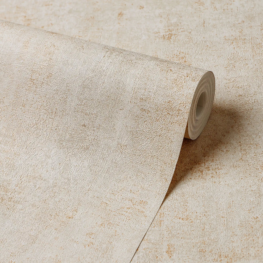 Torino Wallpaper in Gold with Gold Metallic