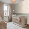 Traditional Check Panel Wallpaper in Cream and Sage with Sage Panel