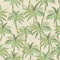 Tropical Rattan Wallpaper in Green on Cream
