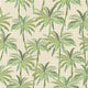 Tropical Rattan Wallpaper in Green on Cream
