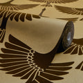 Velvet Opulence Wallpaper in Gold and Dappled Umber