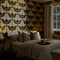 Velvet Opulence Wallpaper in Gold and Dappled Umber
