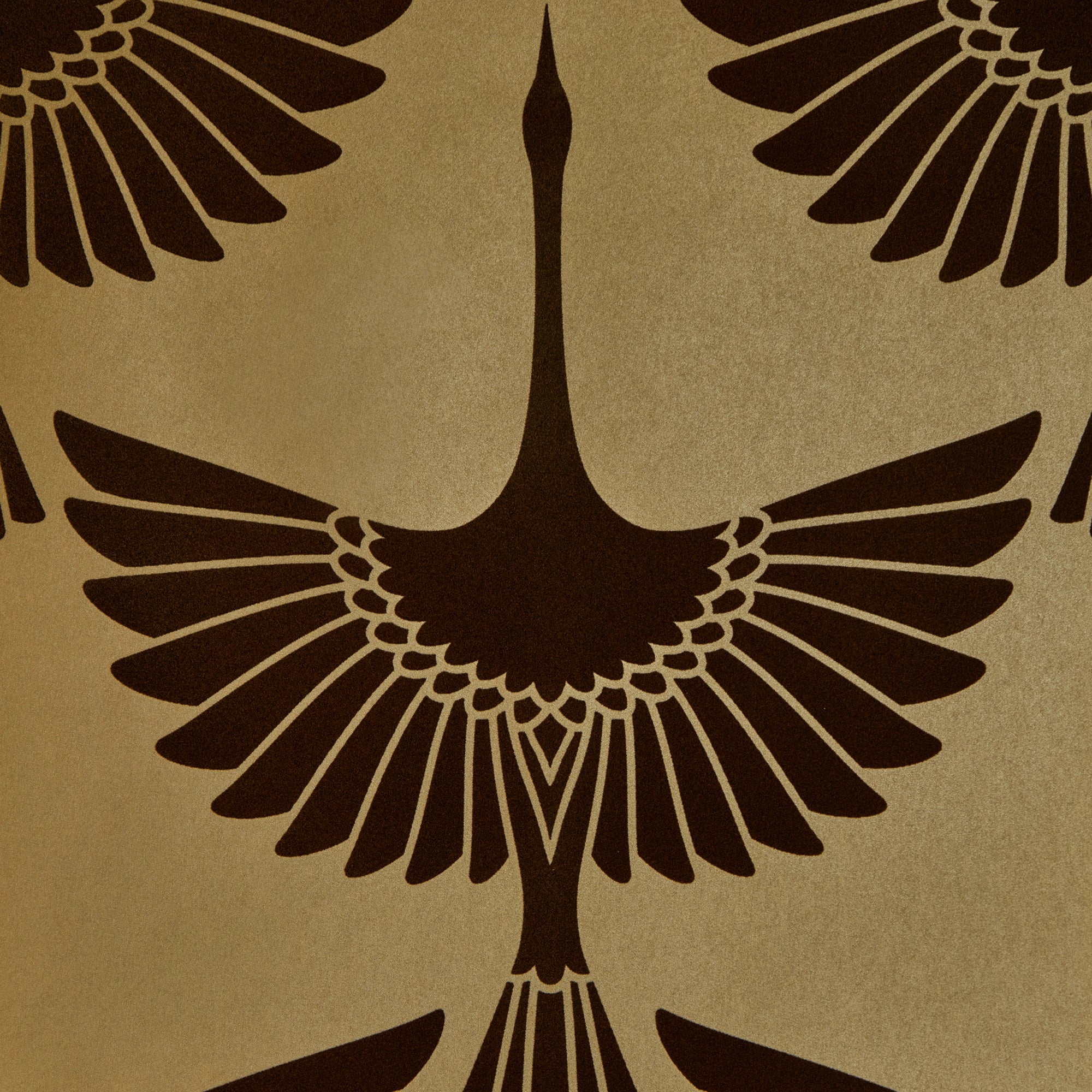 Velvet Opulence Wallpaper in Gold and Dappled Umber