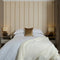 Velvet Padded Headboard Effect Wide Panel Wallpaper in Soft Cream
