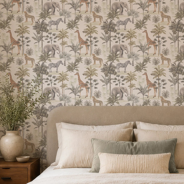Vintage Explorer Wallpaper in Earthy Tones