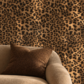 Vintage Leopard Wallpaper in Brown and Black