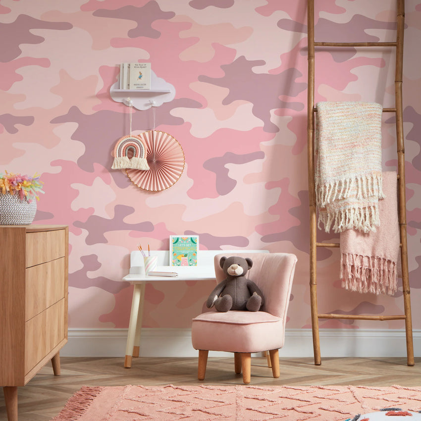 Camo Mural in Pink