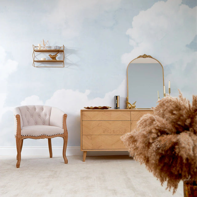 Early Light Full Wall Mural in Blue