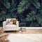 Midnight Tropics Full Wall Mural in Green