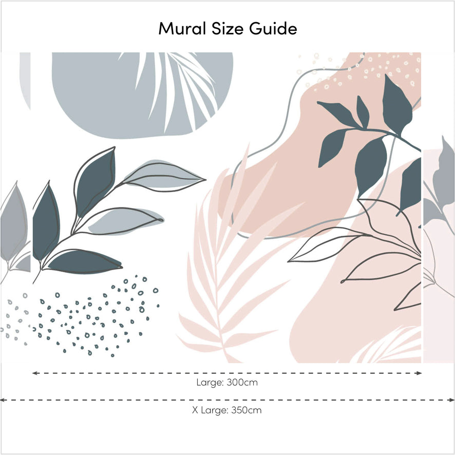 Boho Botanicals Full Wall Mural in Pink and Teal – I Love Wallpaper