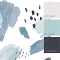 Painters Palette Mural in Blue and Teal