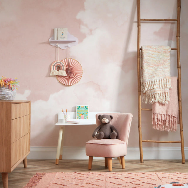 Early Light Full Wall Mural in Pink