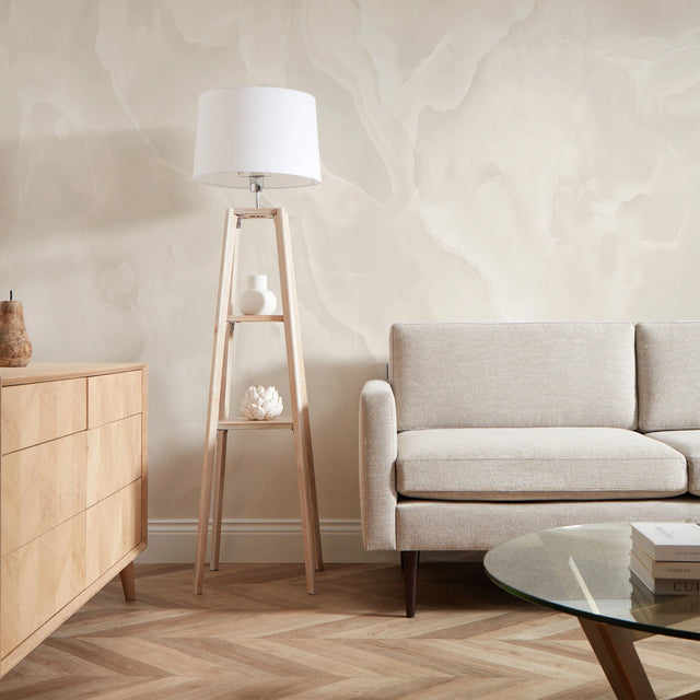 Newbridge Marble Full Wall Mural in Neutral