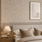 Willow Leaf Panel Wallpaper in Natural with Natural Panel