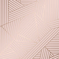 Wingate Geometric Wallpaper in Pink and Rose Gold