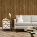 Wood Grain Wallpaper in Dark Oak