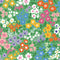 Woodland Meadow Wallpaper in Brights on Green
