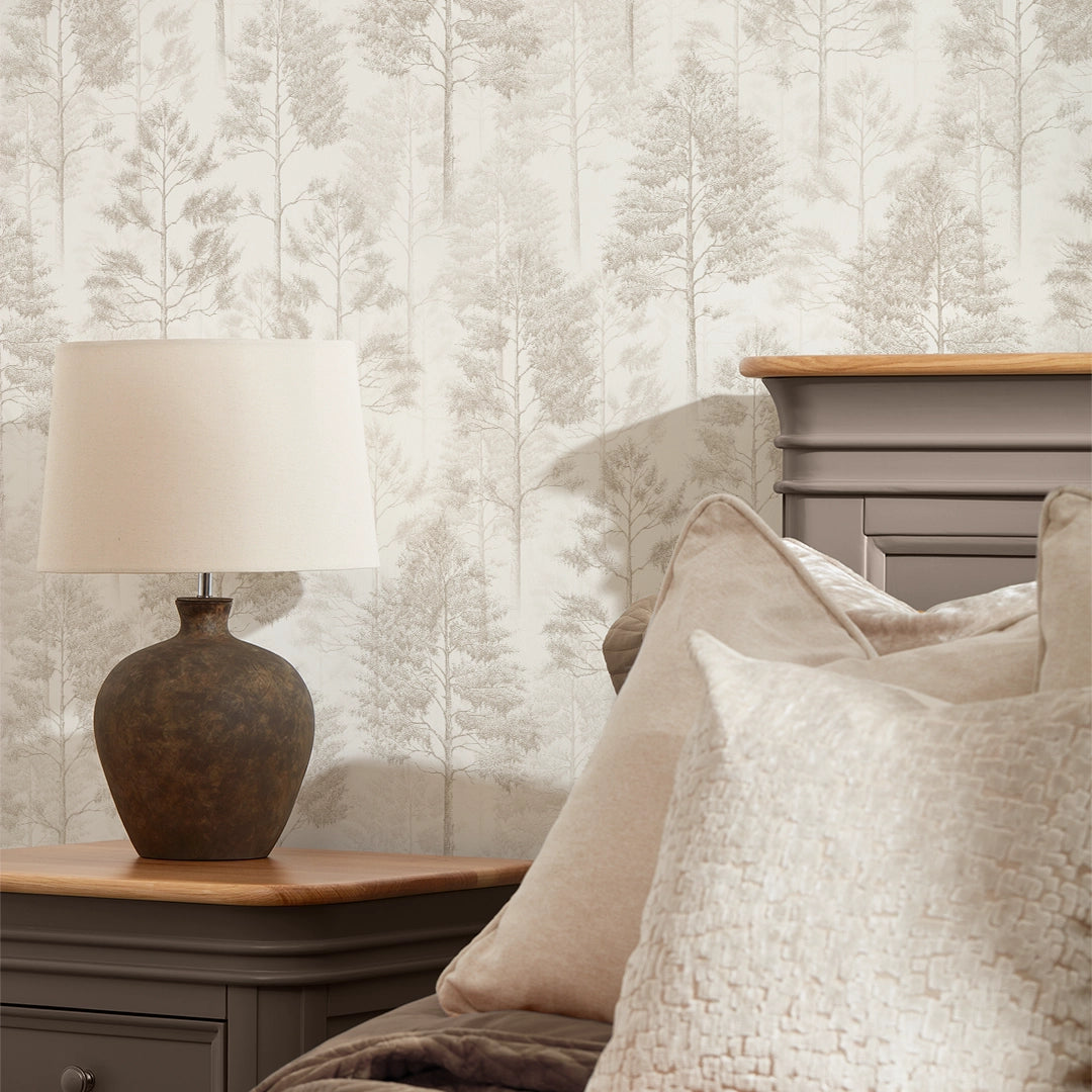 Woodland Whisper Wallpaper in Cream