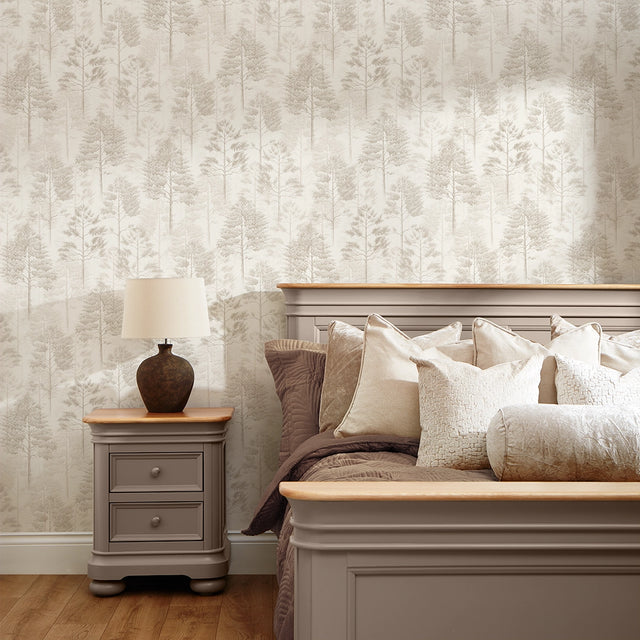 Woodland Whisper Wallpaper in Cream